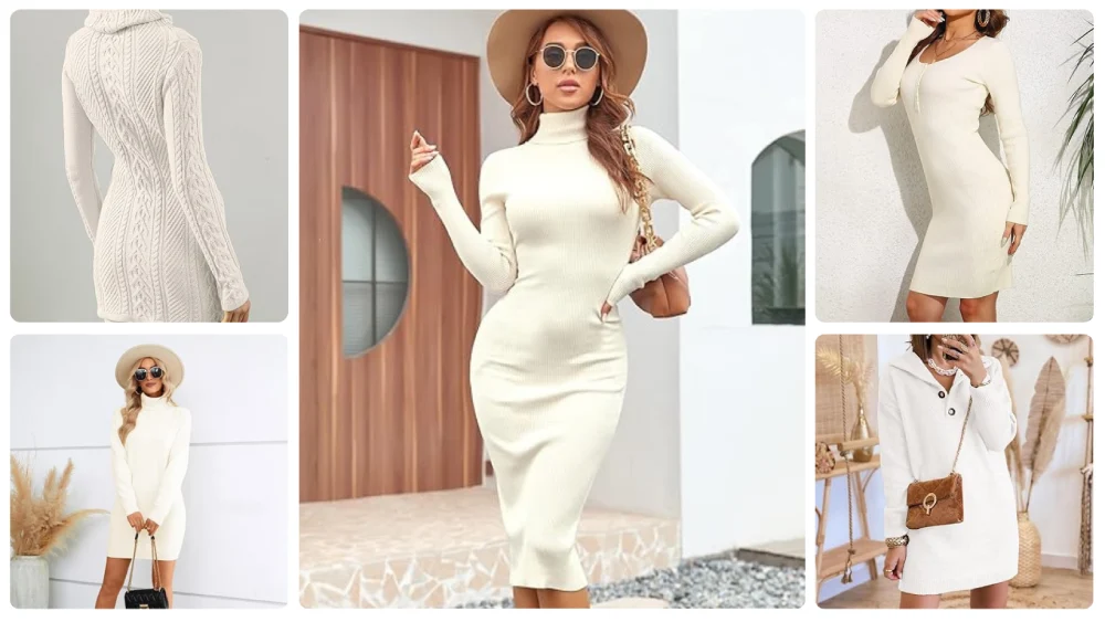 Chic White Sweater Dress Outfit Ideas for Women